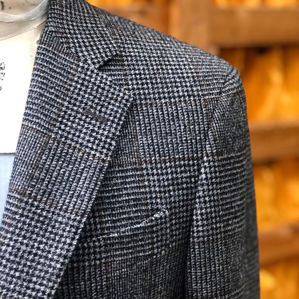 Black and grey houndstooth jacket