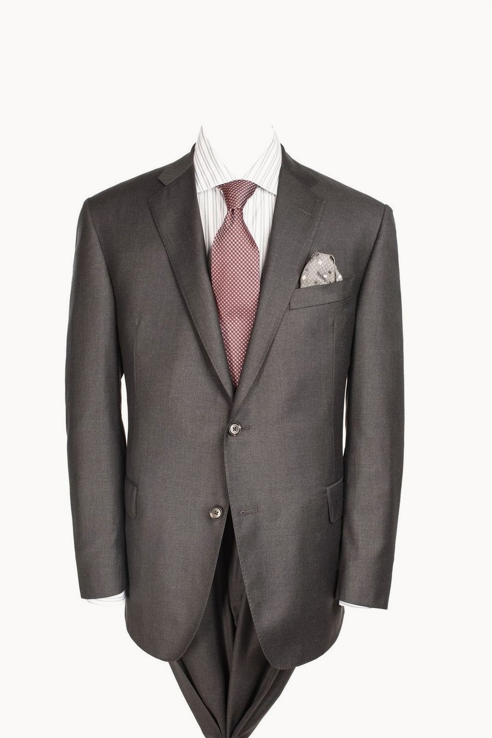 Charcoal two-button suit